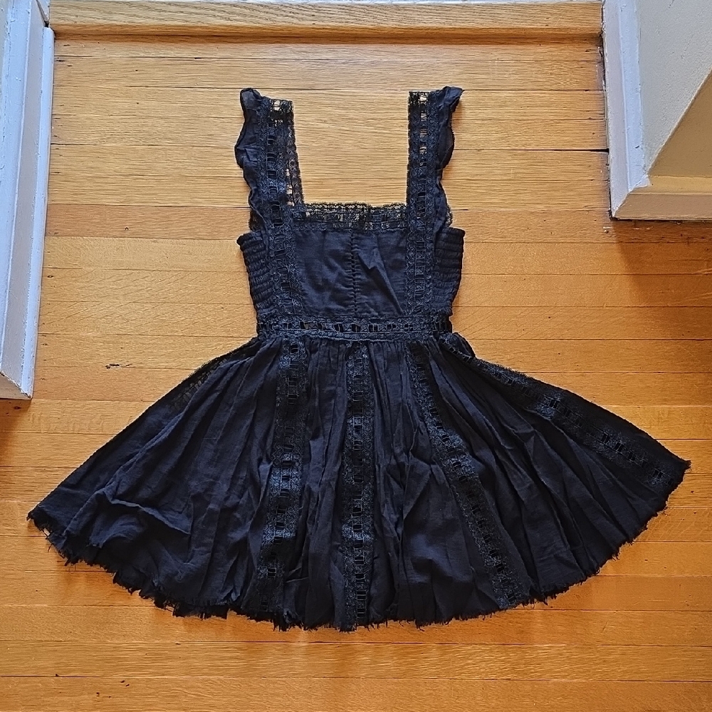 Free People, FP One, Lace Trim Mini Dress, EUC, Women's XS